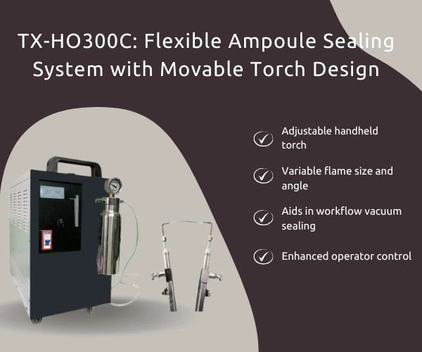 movable oxyhydrogen flame ampule tube sealing solution