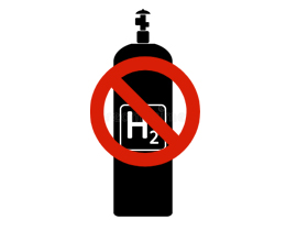 no cylinders of hydrogen