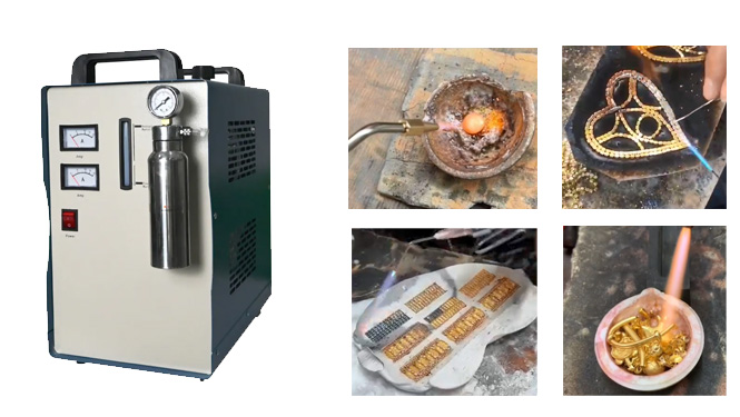 oxyhydrogen flame jewelry gold silver welder machine