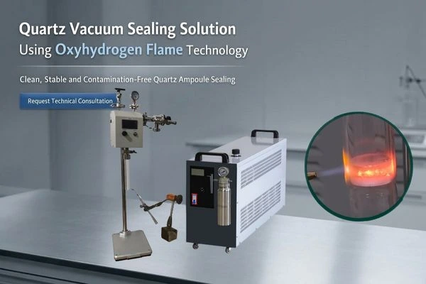 quartz vacuum sealing solution using oxyhdyrogen flame technology