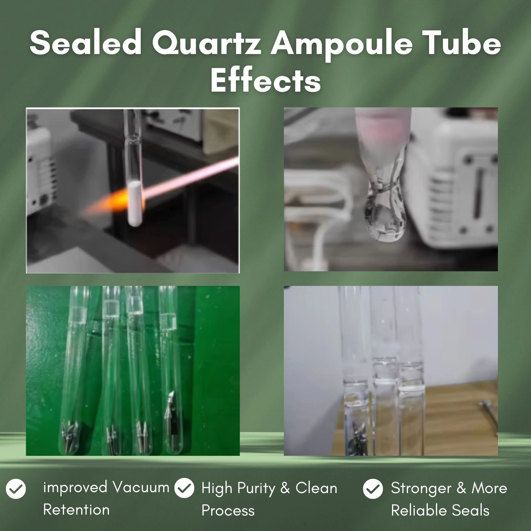 sealed quartz ampoule tube effects