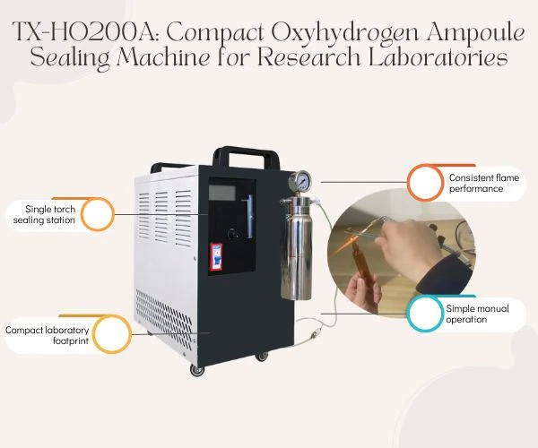 single oxyhydrogen flame ampoule sealing solution