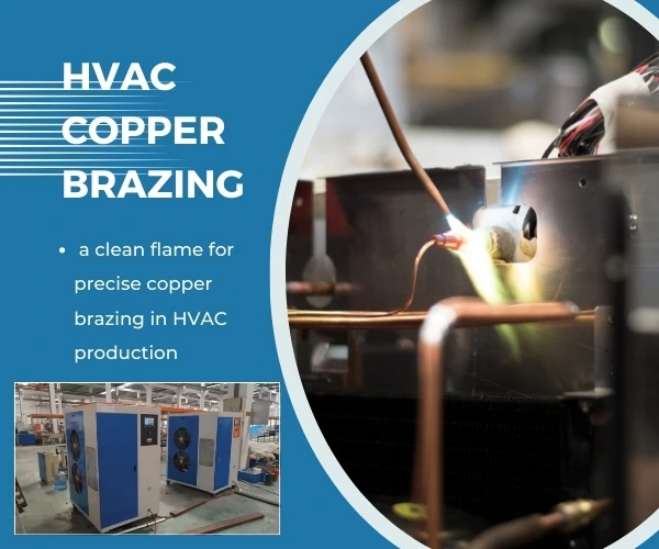 hho gas welding machine for copper brazing in hvac manufacturing