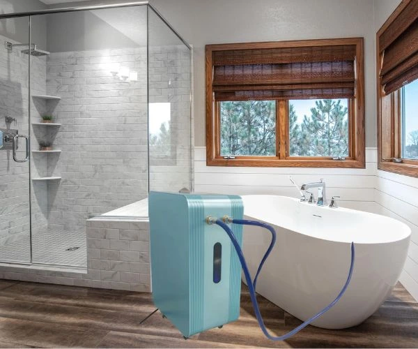 hydrogen water bath machine setup om bathroom