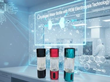 hydrogen water bottle with PEM electrolysis technology