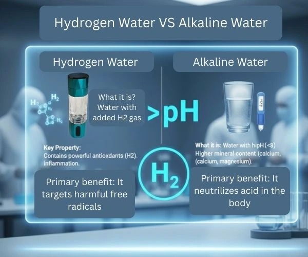 hydrogen water vs alkaline water