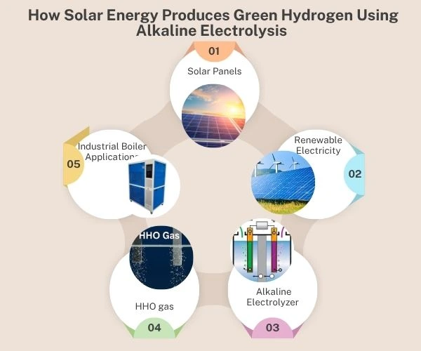 How Solar Energy Produces Green Hydrogen Using Alkaline Electrolysis